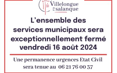 Fermeture des services municipaux